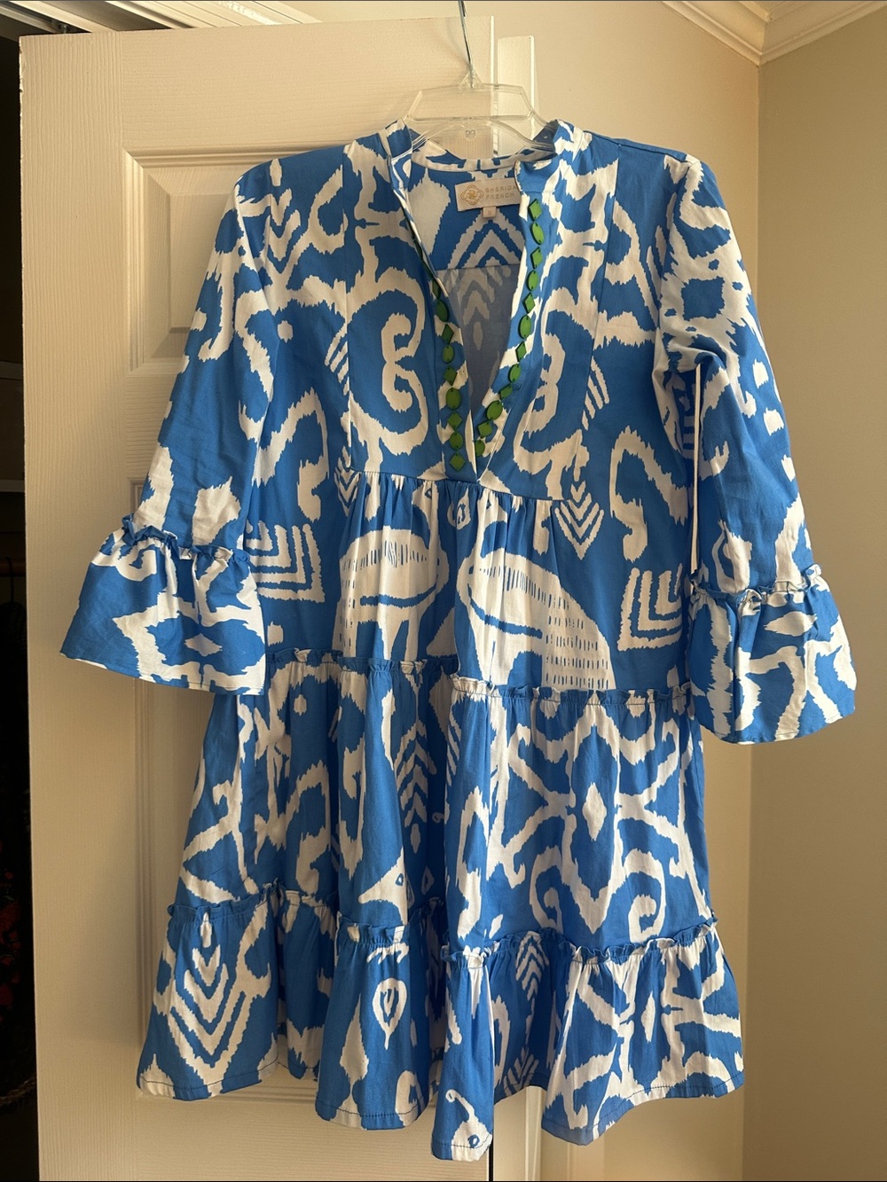 Sheridan French Blue & White Printed Dress